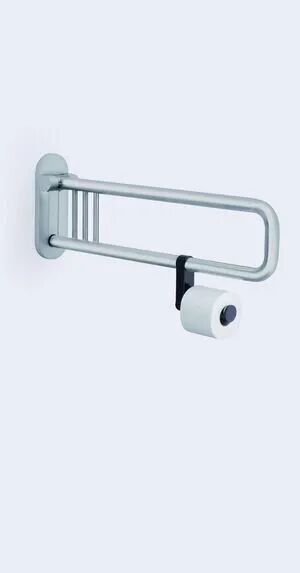 Provex Klappgriff mit Toilettenpapierhalter, satiniert, 75 cm