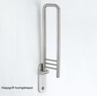 Provex Klappgriff mit Toilettenpapierhalter, satiniert, 75 cm