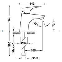 Tres CANIG&Oacute; Einhebel-Waschtischmischer