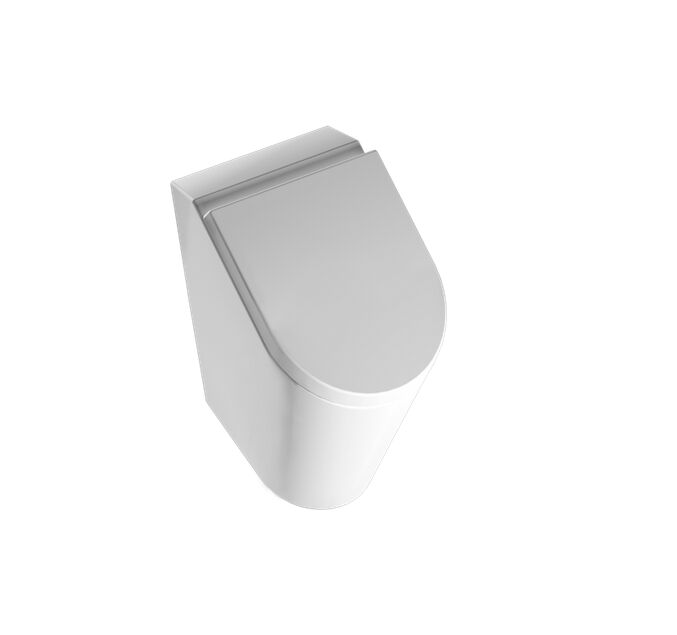 Produktbild von Wasserloses Wand-Urinal Mit Deckel – Mini, Aus ABS, Geruchsneutral, Für Zuhause, Wohnheim, Garage, Wohnmobil & Garten