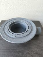 MERT Bodenablauf Design "Edel" mit Edelstahlrost und Rahmen 200x200 mm, mit Flansch,