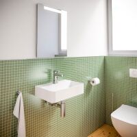 Treos Keramik Waschbecken mit Hahnloch