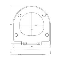 Treos Keramik Tiefspül - WC spülrandlos Ausführung kurz - ERGOSPACE