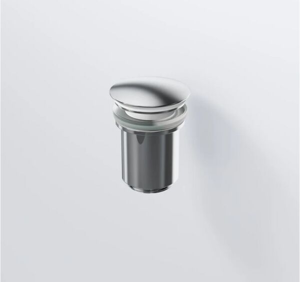 Steinberg 100 1692 Ablaufgarnitur mit Druckverschluss für Waschbecken mit Überlauf Chrome mit Nano