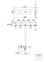 Steinberg 230 2692 5-Loch Wannen-Wandarmatur, Ausladung 170 mm