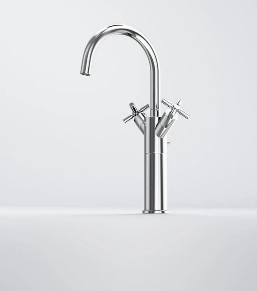 Steinberg 250 1550 Waschtisch-Zweigriffarmatur mit Ablaufgarnitur