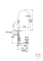 Steinberg 250 1550 Waschtisch-Zweigriffarmatur mit Ablaufgarnitur
