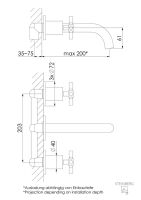 Steinberg 250 1902 3-Loch Waschtisch-Wand-Armatur