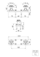Steinberg 250 1162 Freistehende Wanne/Brause-Armatur, Ausladung 153 mm