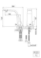 Steinberg 260 1010 1 Waschtisch-Einhebelmischer ohne Ablaufgarnitur, Ausladung 158 mm