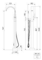 Steinberg 280 1162 Freistehende Wannen-Armatur, chrome