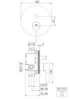 Steinberg 280 2103 3 Fertigmontageset für Wanne/Brause-Einhebelmischer mit automatischem Umsteller