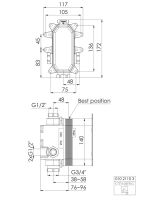 Steinberg 280 2103 3 Fertigmontageset für Wanne/Brause-Einhebelmischer mit automatischem Umsteller