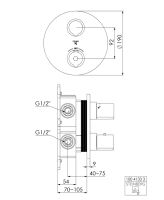 Steinberg 100 4133 3 Fertigmontageset für Unterputzthermostat mit 2-Wege-Umsteller