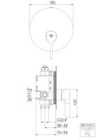 Steinberg Fertigmontageset für Wanne/Brause-Einhebelmischer