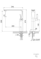 Steinberg 230 1720 2 Waschtisch-Einhebelmischer ohne Ablaufgarnitur