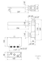 Steinberg 290 1814 E Vollelektronische Wand-Waschtisch-Armatur