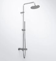 Steinberg 340 2721 Brauseset komplett mit Thermostatarmatur, mit Regenbrause (mit Easy Clean) und Handbrause