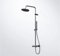 Steinberg 340 2721 Brauseset komplett mit Thermostatarmatur, mit Regenbrause (mit Easy Clean) und Handbrause