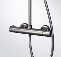 Steinberg 340 2721 Brauseset komplett mit Thermostatarmatur, mit Regenbrause (mit Easy Clean) und Handbrause