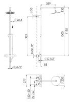 Steinberg 340 2721 Brauseset komplett mit Thermostatarmatur, mit Regenbrause (mit Easy Clean) und Handbrause