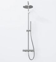 Steinberg 340 2721 Brauseset komplett mit Thermostatarmatur, mit Regenbrause (mit Easy Clean) und Handbrause