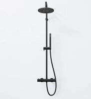 Steinberg 340 2721 Brauseset komplett mit Thermostatarmatur, mit Regenbrause (mit Easy Clean) und Handbrause