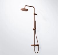 Steinberg 340 2721 Brauseset komplett mit Thermostatarmatur, mit Regenbrause (mit Easy Clean) und Handbrause