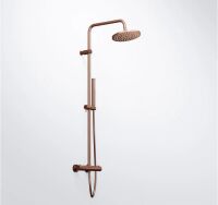 Steinberg 340 2721 Brauseset komplett mit Thermostatarmatur, mit Regenbrause (mit Easy Clean) und Handbrause