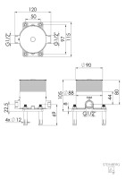Steinberg 341 1162 Freistehende Wannen-Armatur
