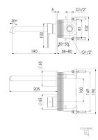 Steinberg 341 1814 3 Waschtisch-Wand-Einhebelmischer (Fertigmontageset)