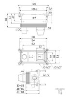 Steinberg 341 1814 3 Waschtisch-Wand-Einhebelmischer (Fertigmontageset)