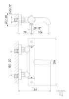 Steinberg 341 3100 Wanne/Brause-AP-Thermostat 1/2″