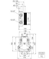Steinberg 230 4133 3 Fertigmontageset für Unterputzthermostat mit 2-Wege-Umsteller