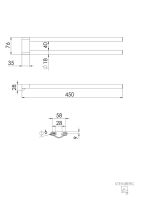 Steinberg 480 2550 Handtuchhalter 450mm,2-armig