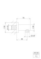 Steinberg 340 1660 Brauseanschlussbogen 1/2"