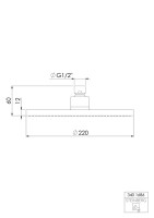 Steinberg 340 1686 Regenbrause ø 220 mm x 12 mm