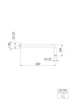 Steinberg 340 7900 Brausearm Wandmontage 320 mm