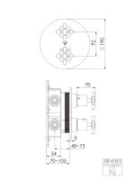 Steinberg 250 4133 3 Fertigmontageset für Unterputzthermostat mit 2-Wege-Umsteller