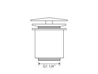 Treos Ablaufgarnitur 1 &frac14; Druckverschlu&szlig; chrom