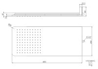 Steinberg 390 5661 Wall Rain Regenpaneel 600 mm x 250 mm, poliert