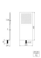 Steinberg 390 1620 Wall Rain Regenpaneel 430 mm x 200 mm, poliert