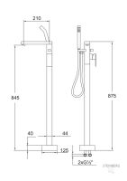 Steinberg 342 1163 Freistehende Wannen-Armatur