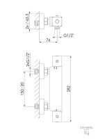 Steinberg 342 3200 Aufputzthermostat ½" für Dusche