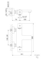 Steinberg 342 3100 Aufputzthermostat ½" für Wanne