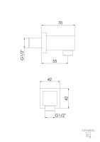 Steinber 342 1660 Brauseanschlussbogen 1/2"