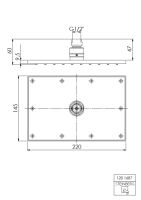Steinberg 120 1687 Regenbrause 145 x 220 x 9,5 mm, mit Easy-clean-system, Messing verchromt