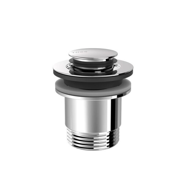 Tres Click-Clack-Ablaufventil Simple-rapid für Waschbecken mit Immer-Geöffnet-Option-24284020