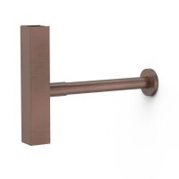 Tres Quadratischer Teleskopsiphon mit Sichtfenster und Stutzen für Waschbecken-10710342