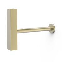 Tres Quadratischer Teleskopsiphon mit Sichtfenster und Stutzen für Waschbecken-10710342